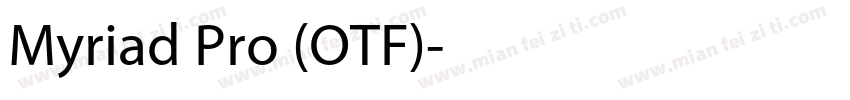 Myriad Pro (OTF)字体转换
